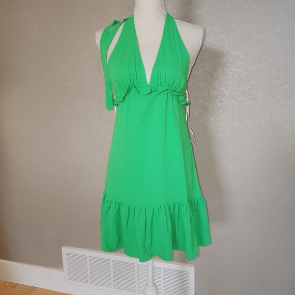 Amanda Uprichard Women's Aubrielle Dress Size Small Color Green - Picture 9 of 9